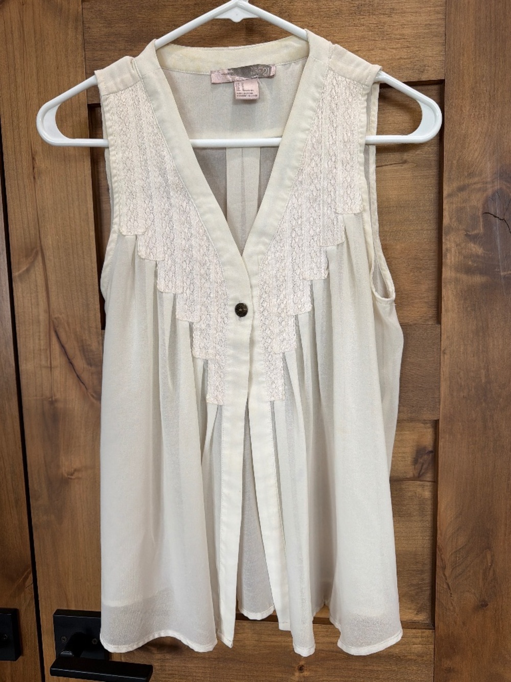 Sheer lace bohemian vest